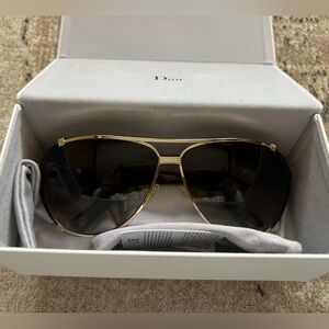Dior Gold Frame Aviator Sunglasses